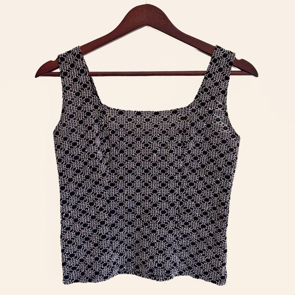 Vintage Y2K E. K. Designs Micro Floral Stretch Tank